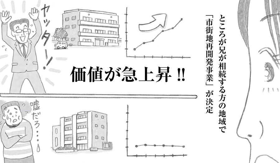 まさかこんなタイミングで…。仲が良かった兄弟に訪れた突然の悲劇。相続時に一方の相続する資産価値が跳ね上がってしまったお話（1）